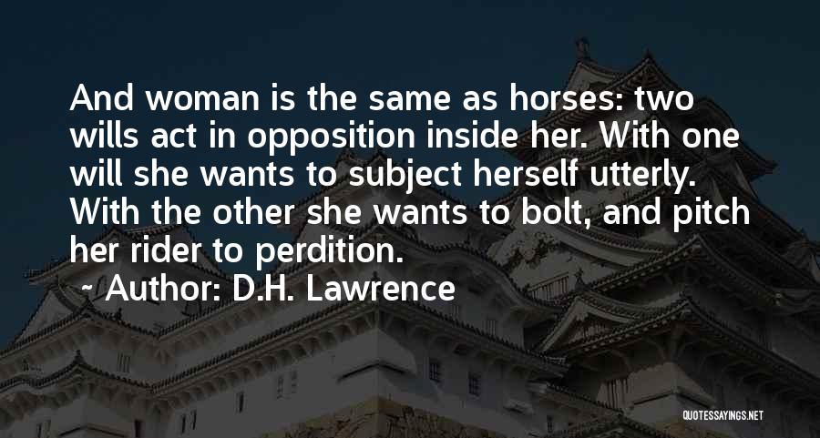 Horses And Rider Quotes By D.H. Lawrence