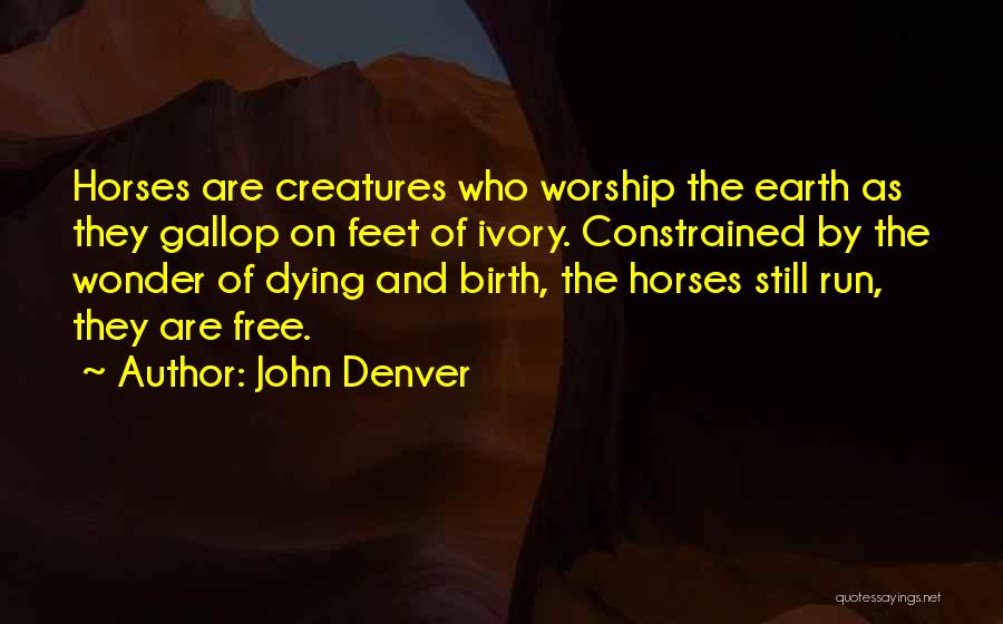 Horses Running Free Quotes By John Denver