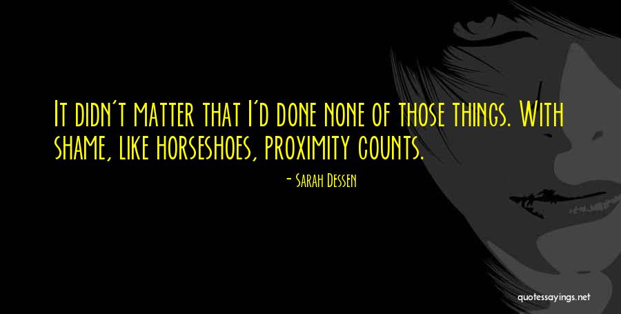 Horseshoes Quotes By Sarah Dessen