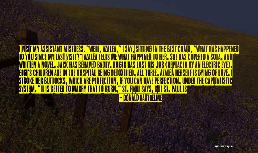 Hospital Visit Quotes By Donald Barthelme Hospital Visit Quotes By Donald Barthelme