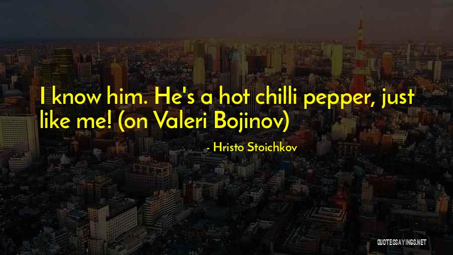 Hot Chilli Quotes By Hristo Stoichkov