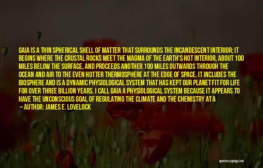 Hot Climate Quotes By James E. Lovelock