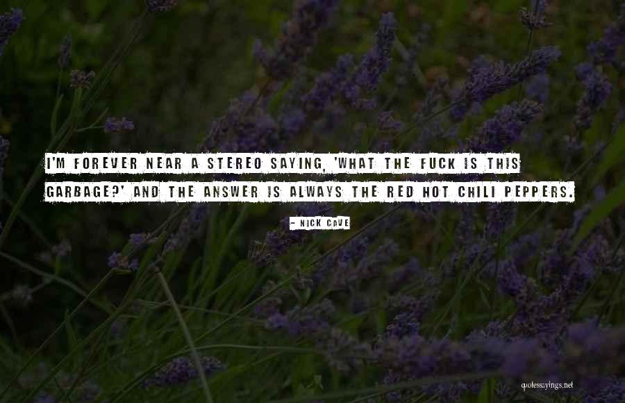 Hot Peppers Quotes By Nick Cave Hot Peppers Quotes By Nick Cave