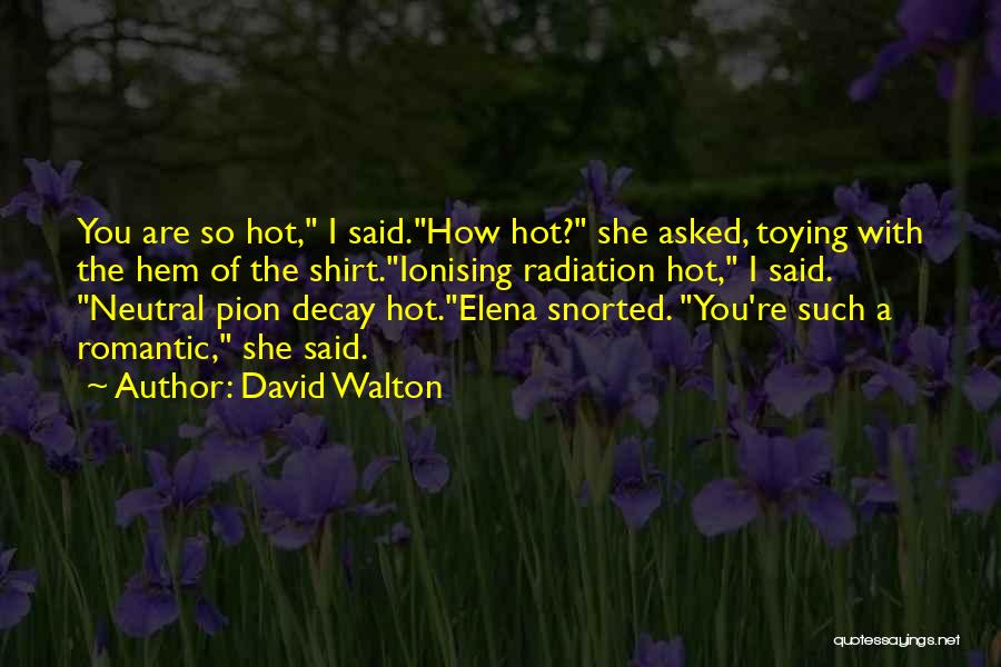 Hot Romantic Quotes By David Walton