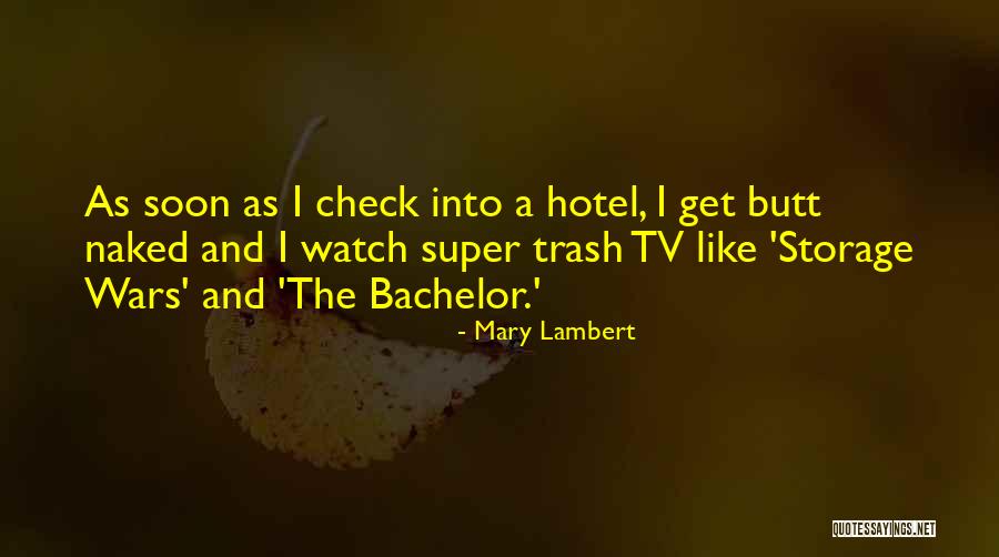 Hotel Check In Quotes By Mary Lambert