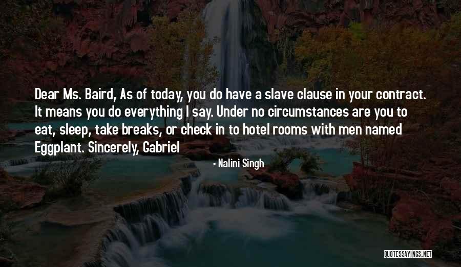 Hotel Check In Quotes By Nalini Singh