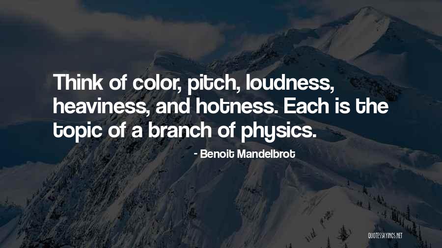 Hotness Quotes By Benoit Mandelbrot Hotness Quotes By Benoit Mandelbrot