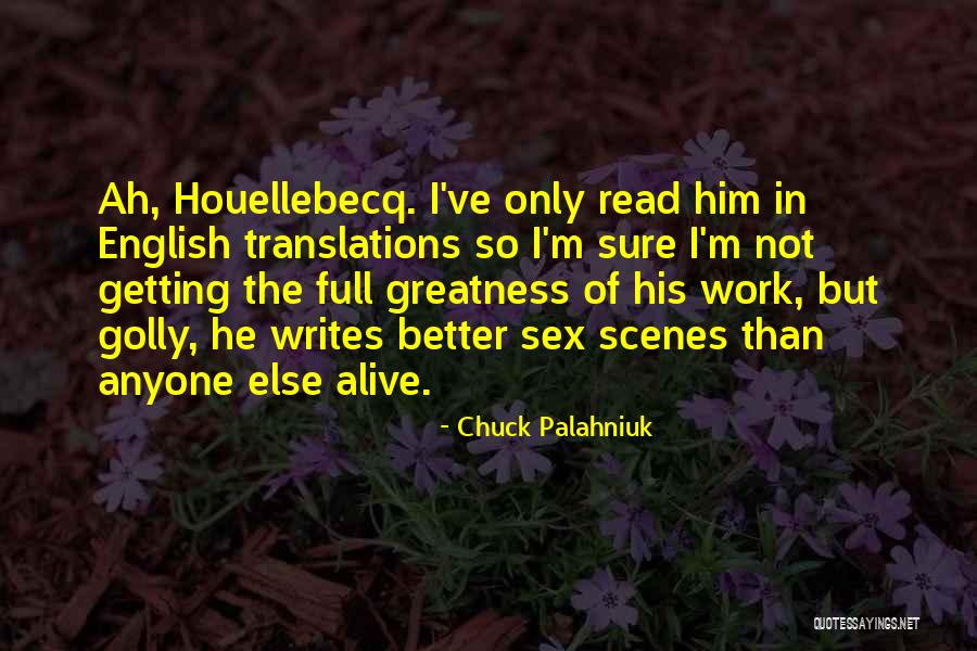 Houellebecq Interview Quotes By Chuck Palahniuk