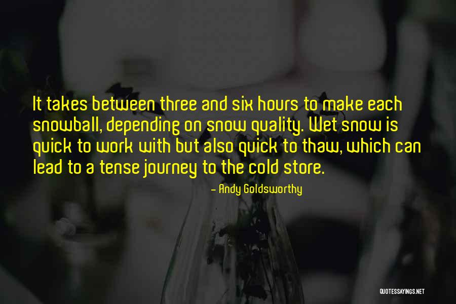 Hours Quotes By Andy Goldsworthy Hours Quotes By Andy Goldsworthy