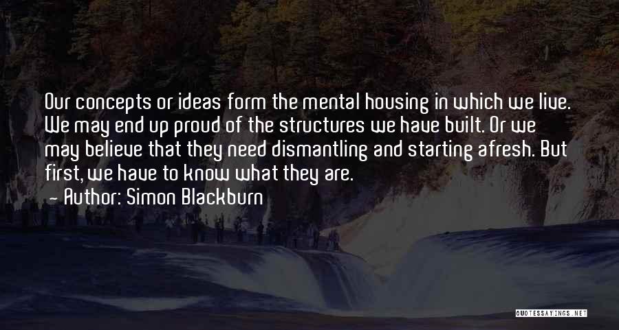Housing First Quotes By Simon Blackburn