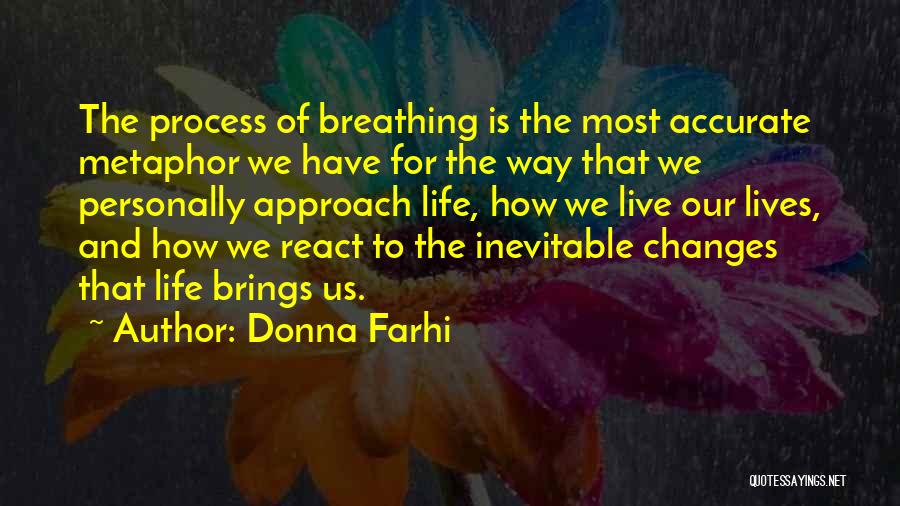 How Change Is Inevitable Quotes By Donna Farhi