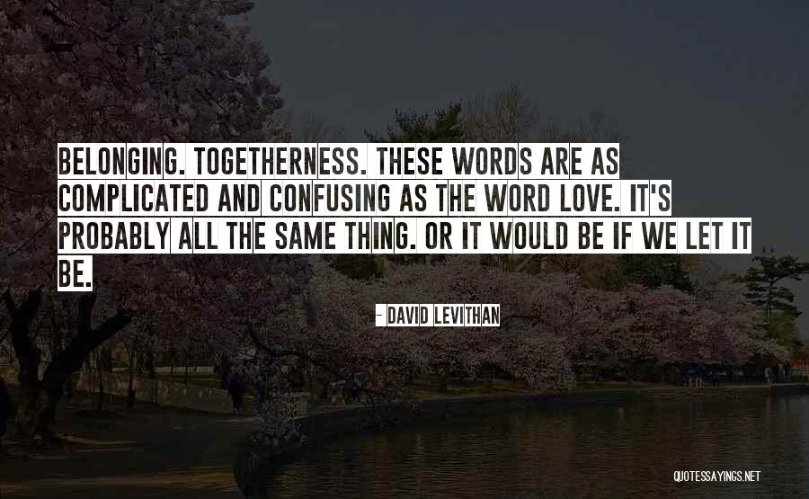 How Complicated Love Is Quotes By David Levithan