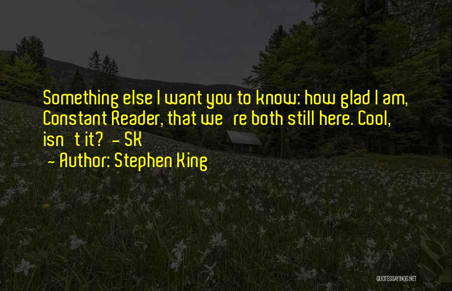 How Cool I Am Quotes By Stephen King