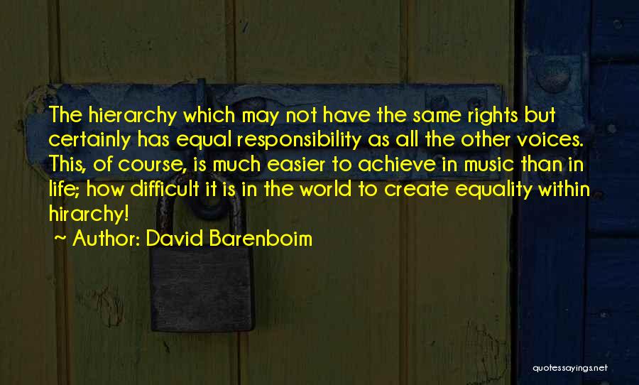 How Difficult Life Is Quotes By David Barenboim