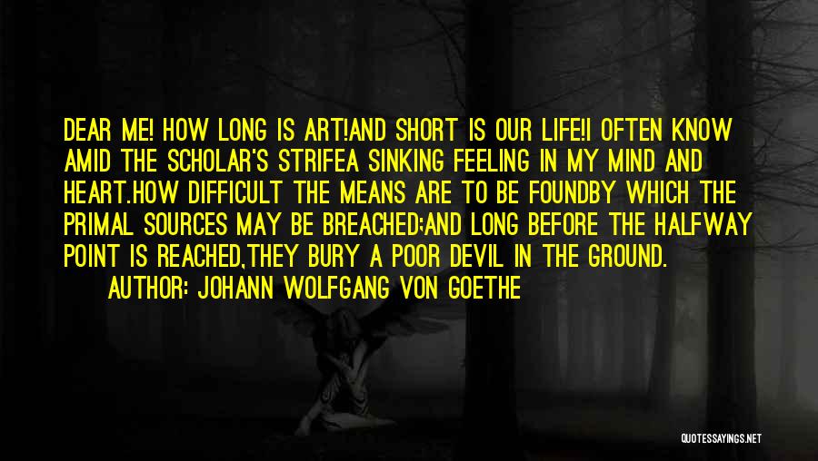 How Difficult Life Is Quotes By Johann Wolfgang Von Goethe