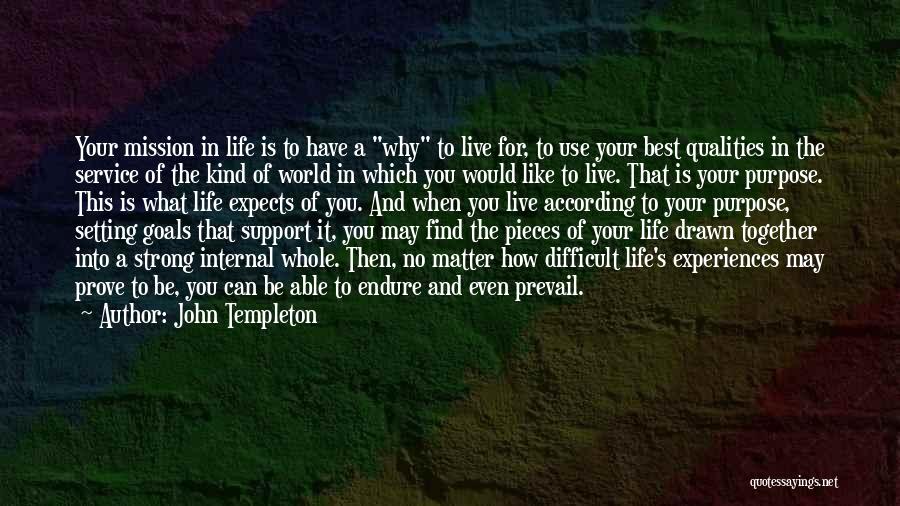 How Difficult Life Is Quotes By John Templeton