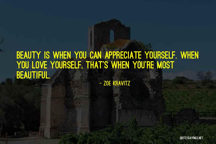 How Do You Appreciate Beauty Quotes By Zoe Kravitz