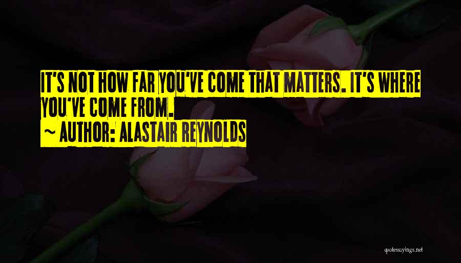 How Far You Come Quotes By Alastair Reynolds