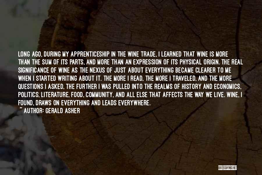How History Affects Us Quotes By Gerald Asher