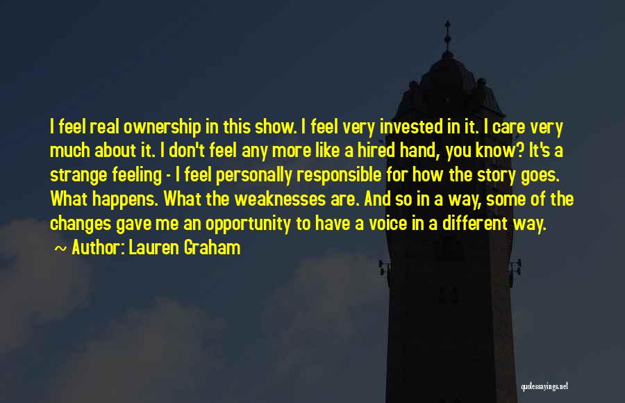 How I Care About You Quotes By Lauren Graham