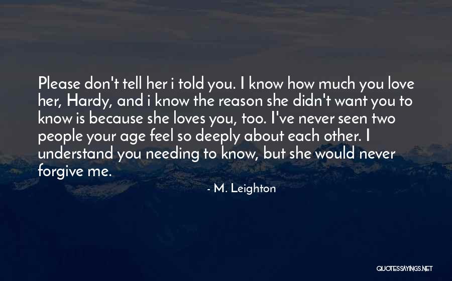 How I Feel About Her Quotes By M. Leighton