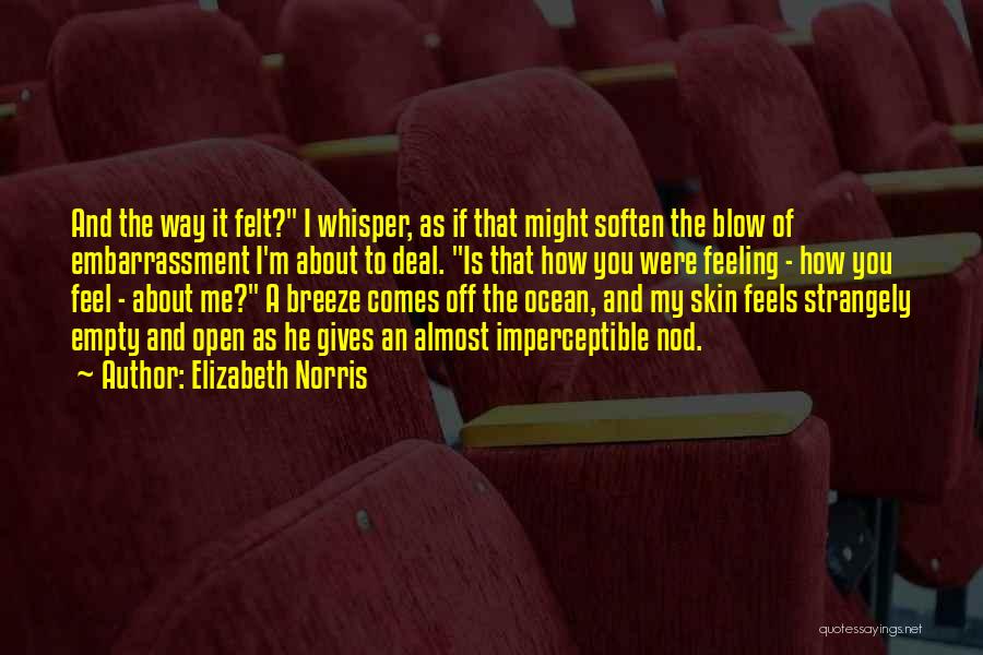 How I Feel About You Quotes By Elizabeth Norris