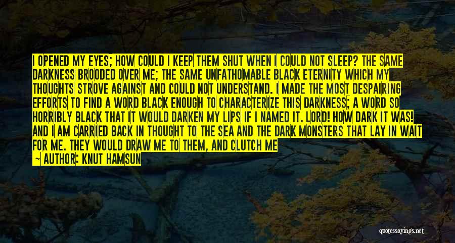How I Sleep Quotes By Knut Hamsun