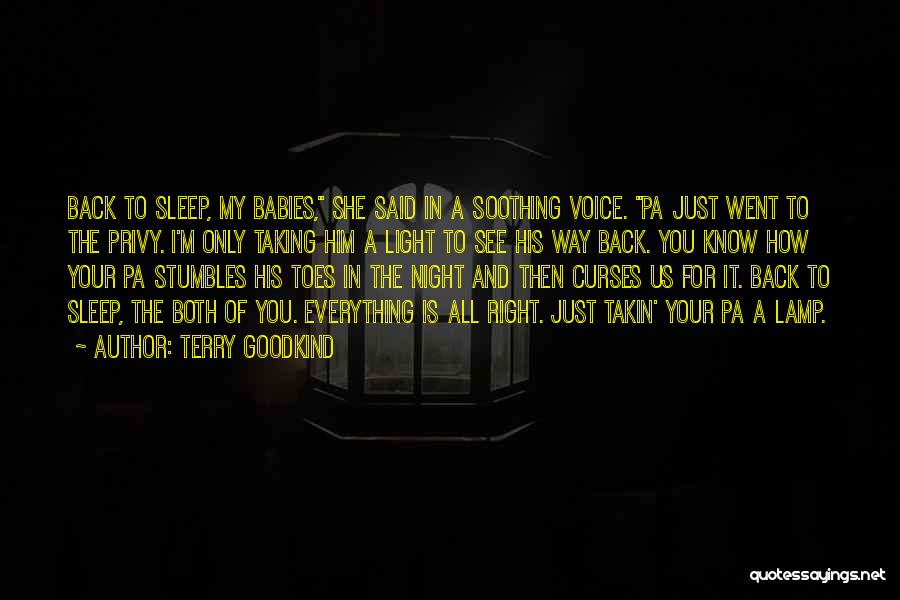 How I Sleep Quotes By Terry Goodkind