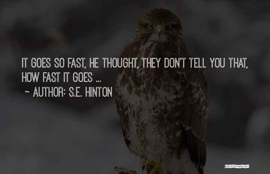 How Life Goes Quotes By S.E. Hinton