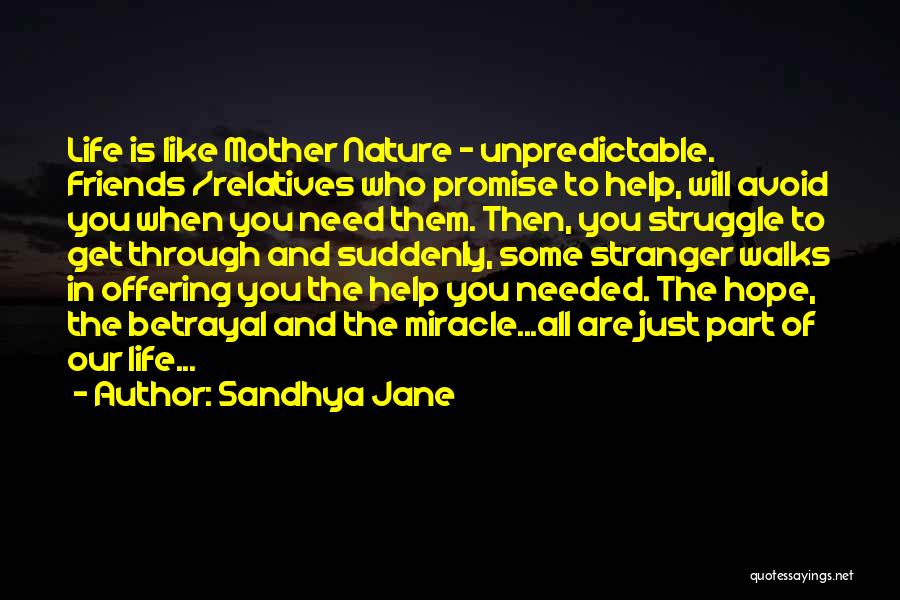 How Life Is Unpredictable Quotes By Sandhya Jane