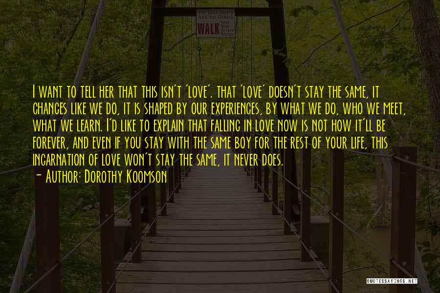 How Love Changes You Quotes By Dorothy Koomson