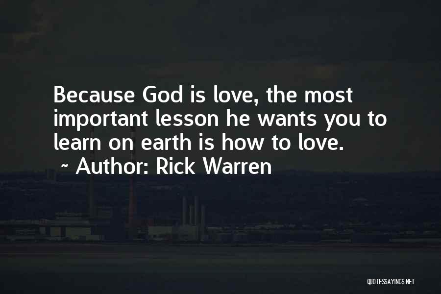 How Love Is Important Quotes By Rick Warren