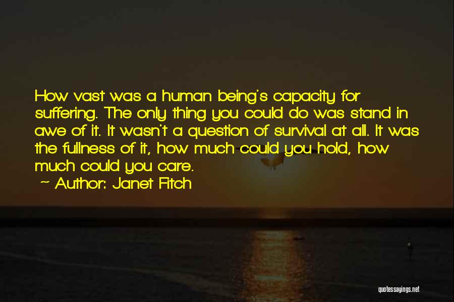 How Much Do You Care Quotes By Janet Fitch