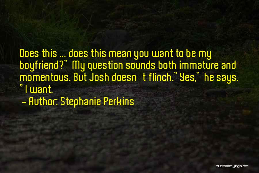 How Much You Mean To Me Boyfriend Quotes By Stephanie Perkins