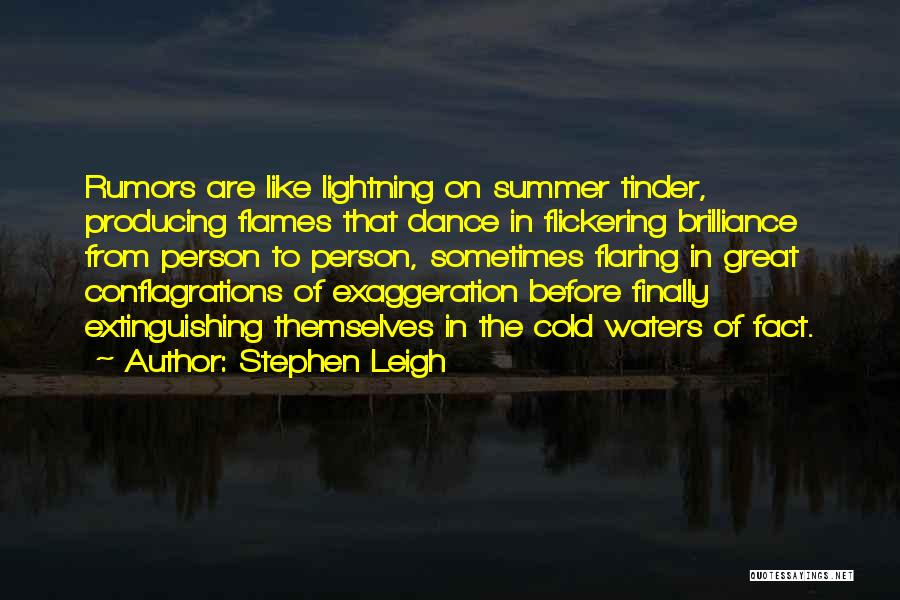How My Summer Went Up In Flames Quotes By Stephen Leigh