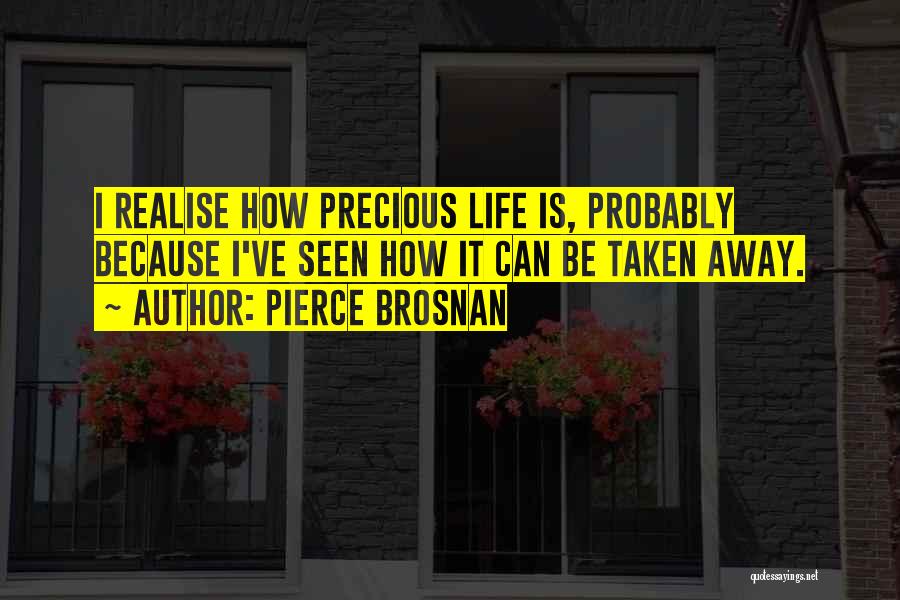 How Precious Life Is Quotes By Pierce Brosnan