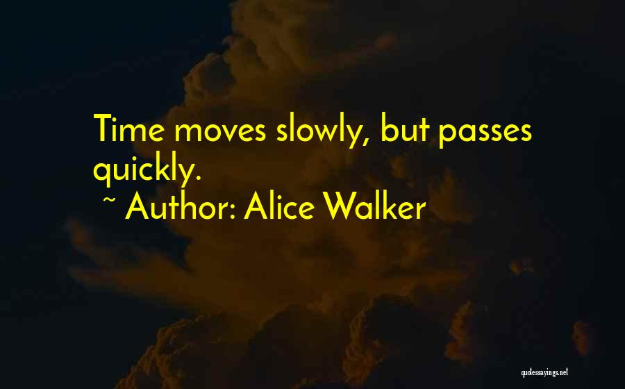 How Quickly Time Passes Quotes By Alice Walker