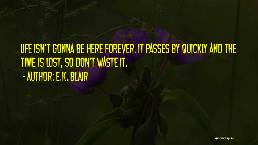 How Quickly Time Passes Quotes By E.K. Blair