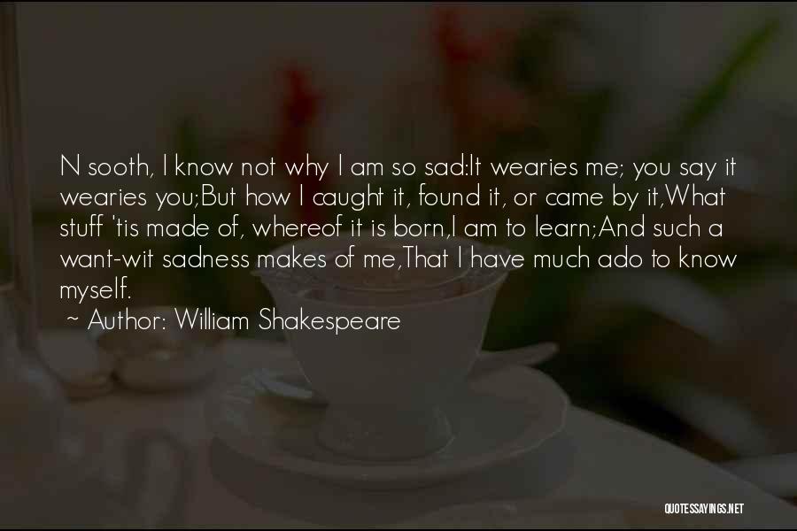 How Sad I Am Quotes By William Shakespeare