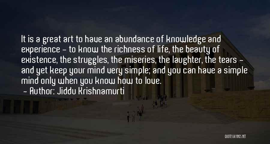 How Simple Life Is Quotes By Jiddu Krishnamurti