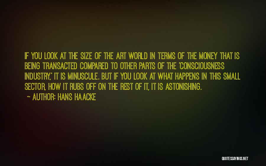 How Small We Are Compared To The World Quotes By Hans Haacke