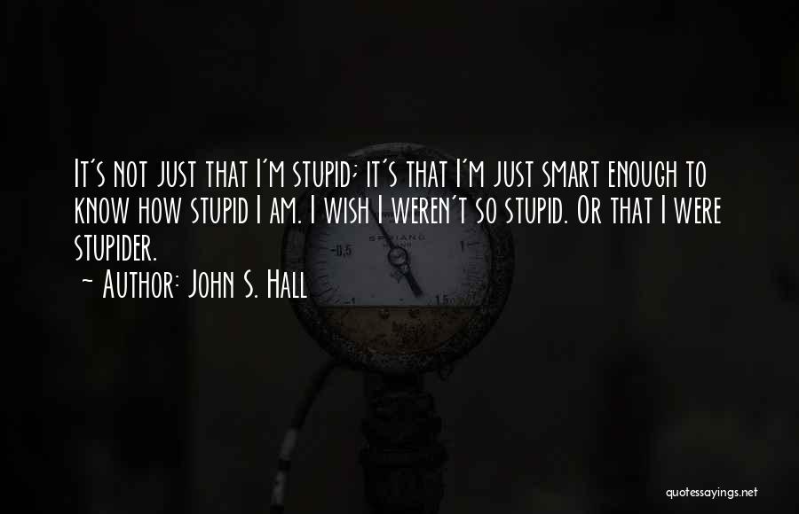 How Stupid I Am Quotes By John S. Hall