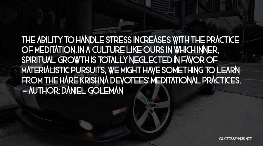 How To Handle Stress Quotes By Daniel Goleman