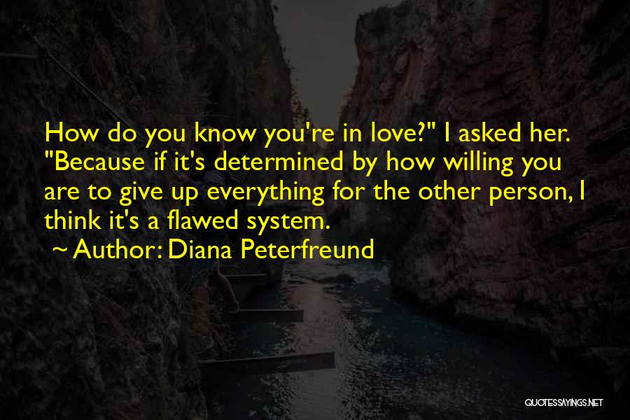 How To Know If You're In Love Quotes By Diana Peterfreund