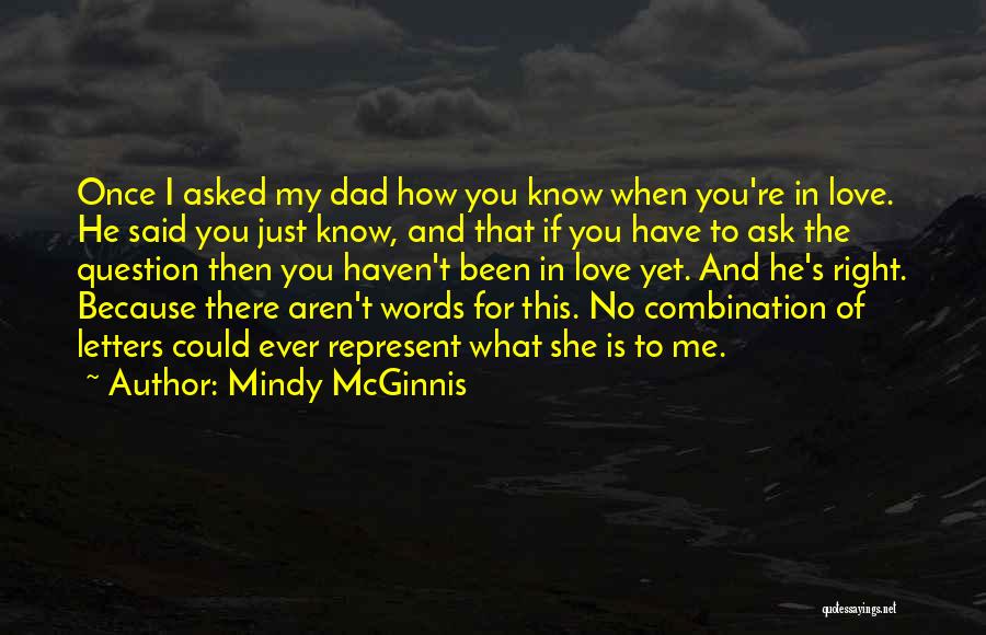 How To Know If You're In Love Quotes By Mindy McGinnis
