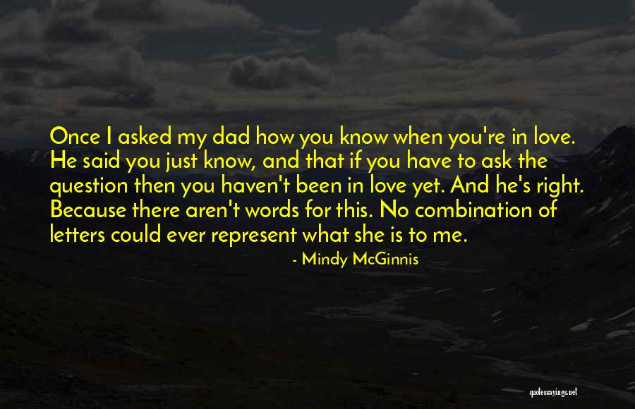 How To Know If You're In Love Quotes By Mindy McGinnis