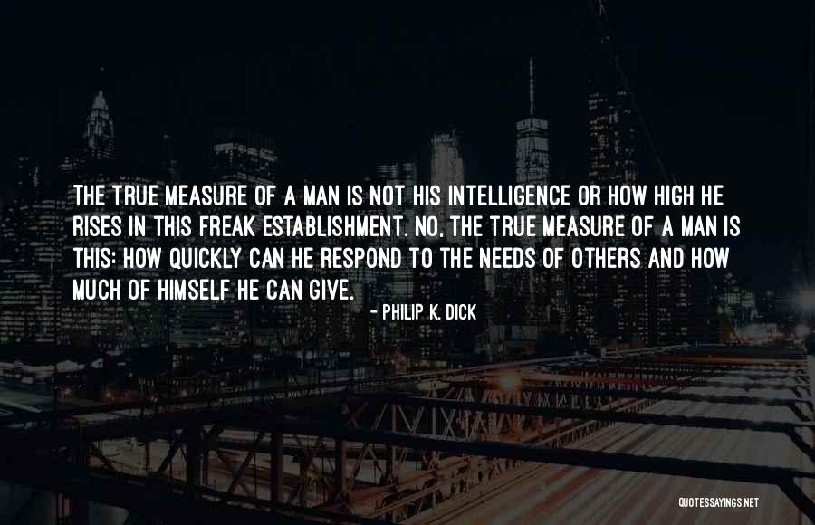 How To Measure A Man Quotes By Philip K. Dick