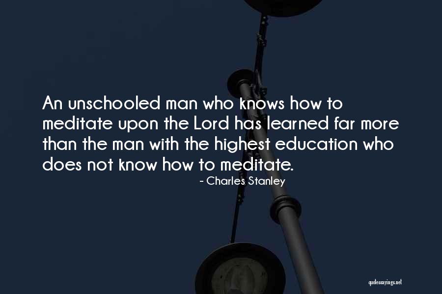 How To Meditate Quotes By Charles Stanley