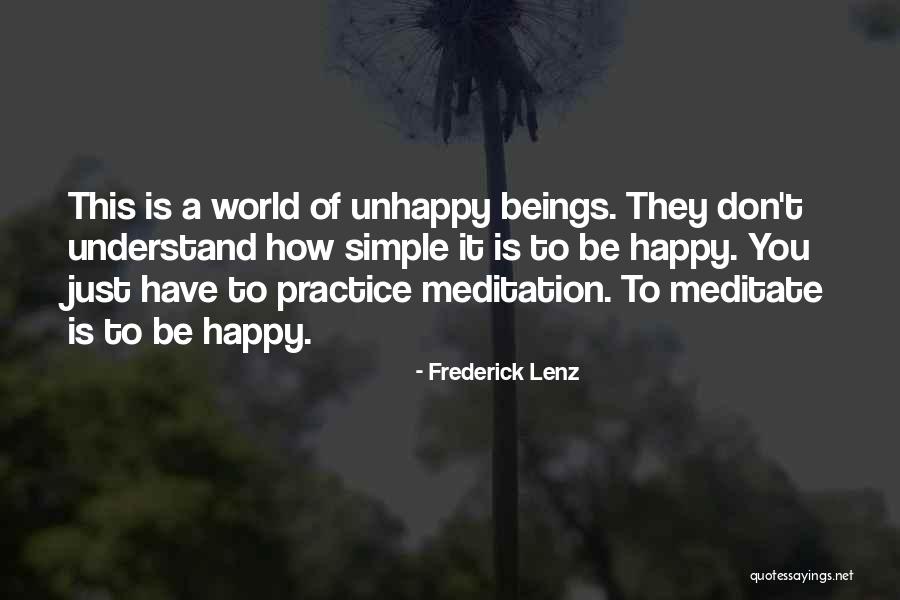How To Meditate Quotes By Frederick Lenz