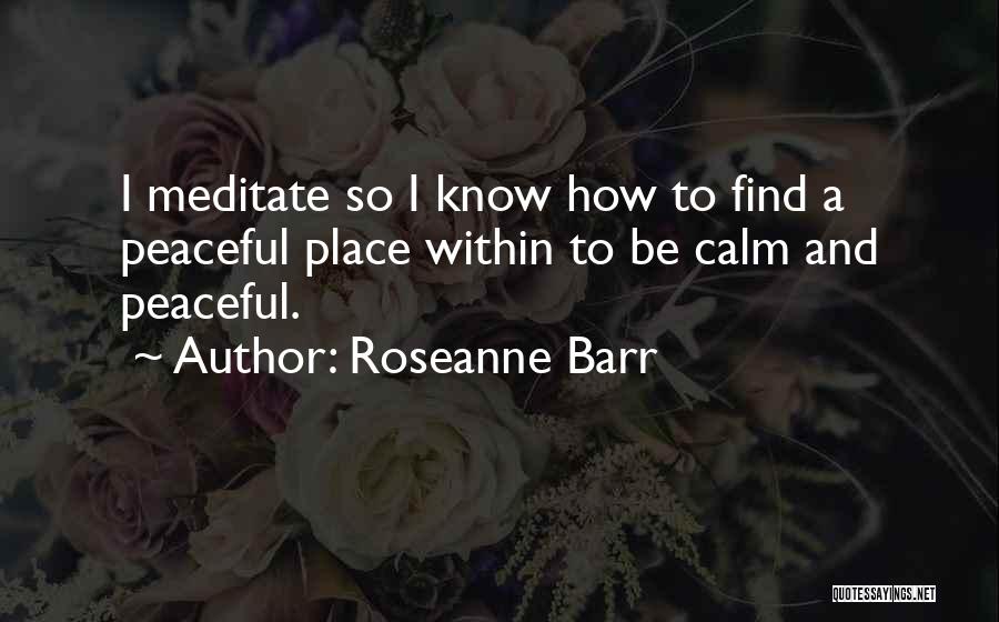How To Meditate Quotes By Roseanne Barr